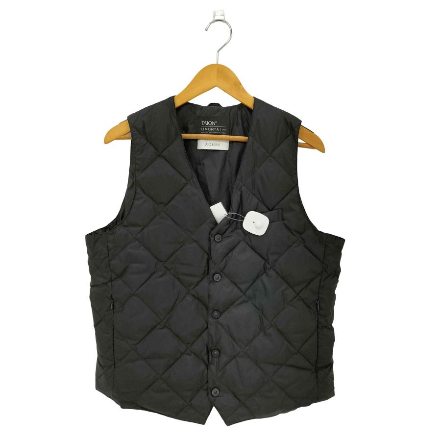 TAION（タイオン） ナイロン フロントボタン ダウン キルティング