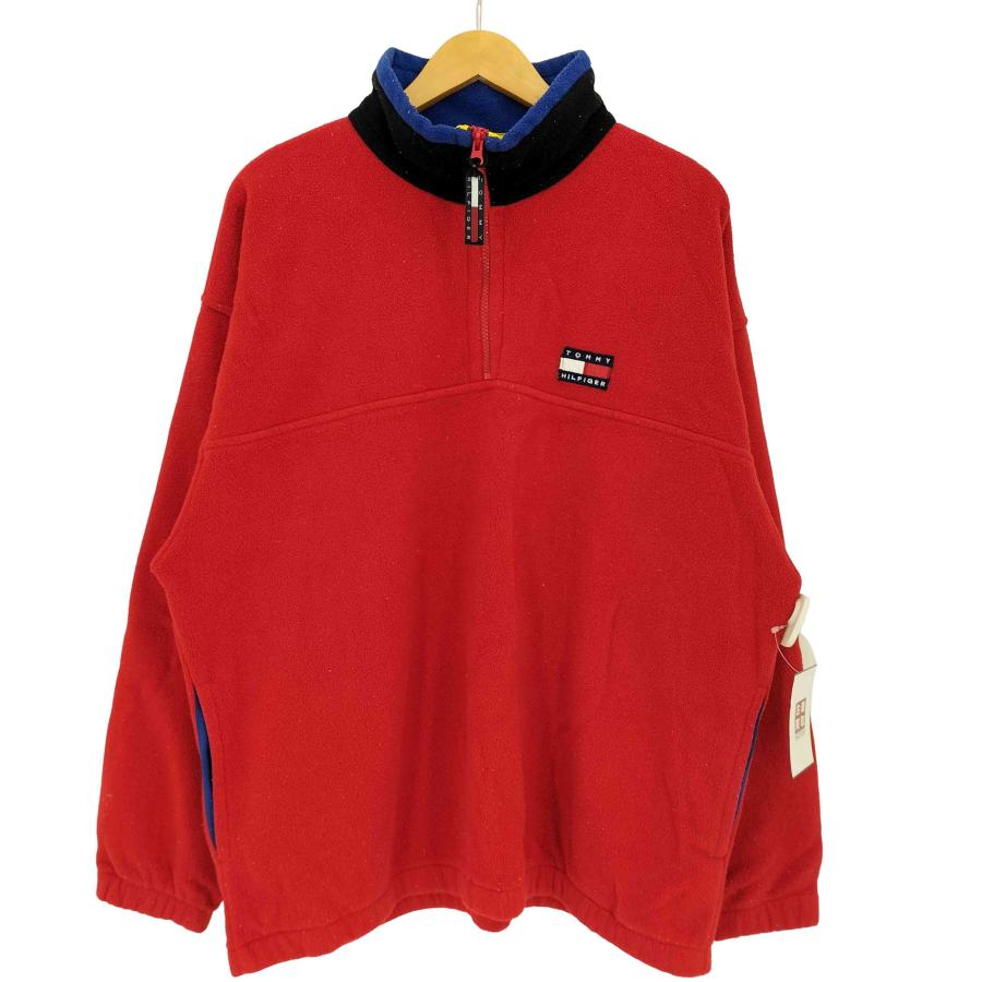 TOMMY JEANS（トミー・ジーンズ） 90s ボックスロゴ刺繍 ハーフジップ