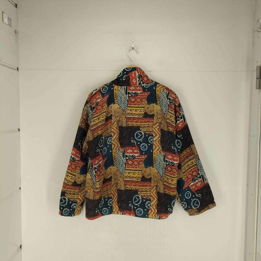 USED古着(ユーズドフルギ) {{ABVIEN}} シルク100 総柄ジップジャケット