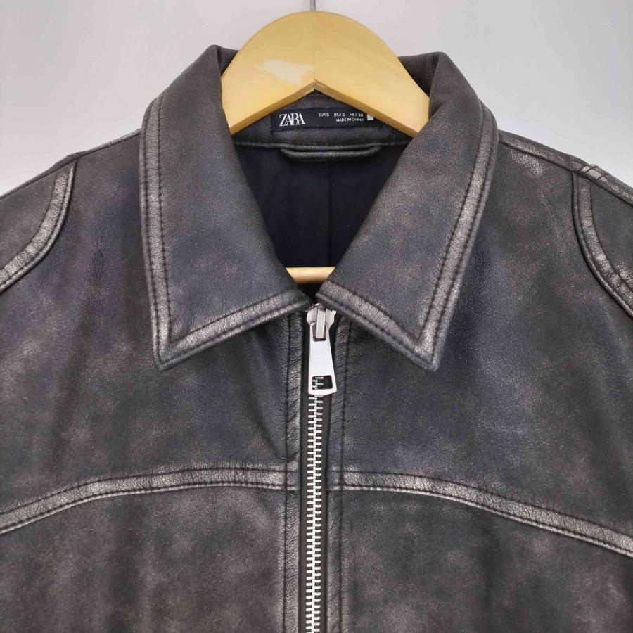 ZARA（ザラ） グラデーション フェイクレザー ジャケット メンズ