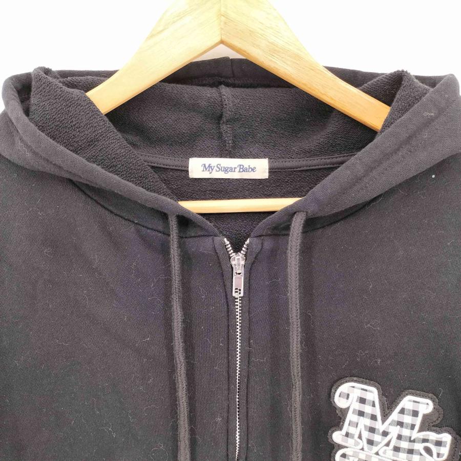 My Sugar Babe グリッターフーディ ブラック ラメ MSB MSB Wappen