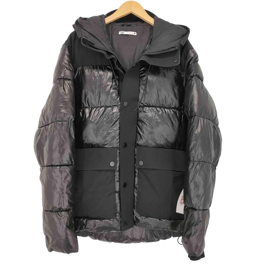 ZARA（ザラ） コントラスト パフジャケット シャイニー メンズ import