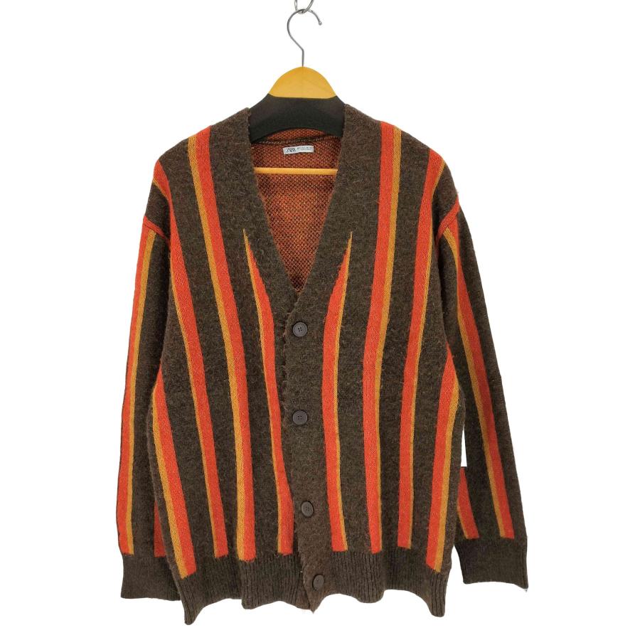 ZARA（ザラ） アクリルストライプカーディガン メンズ import：L 中古