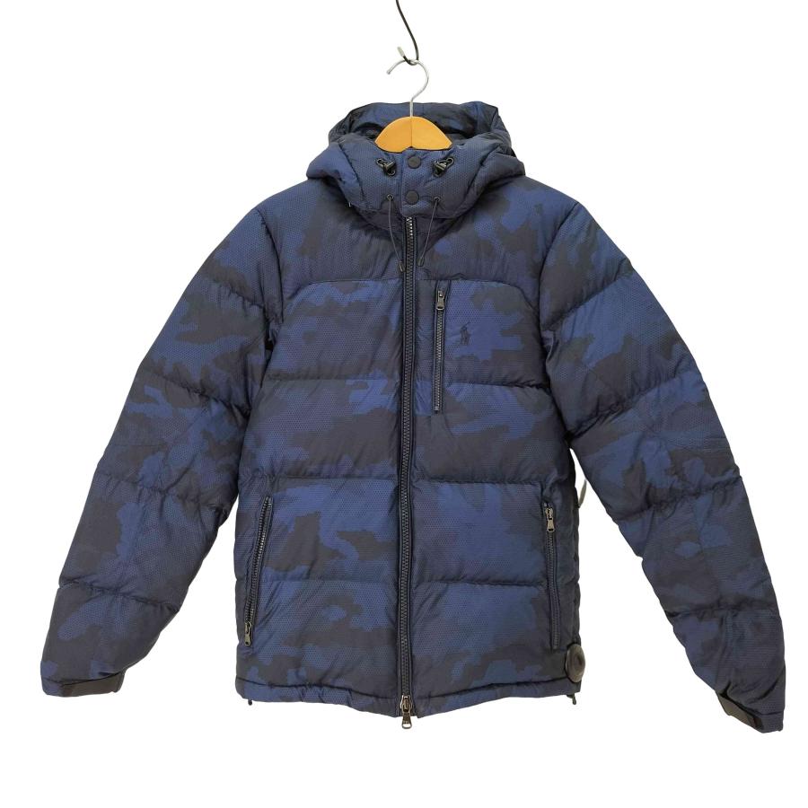 ポロラルフローレン　ダウンジャケット　迷彩カモフラ　フード取り外し可　M相当 ポロラルフローレン ダウンジャケット 迷彩カモフラ フード取り外し可