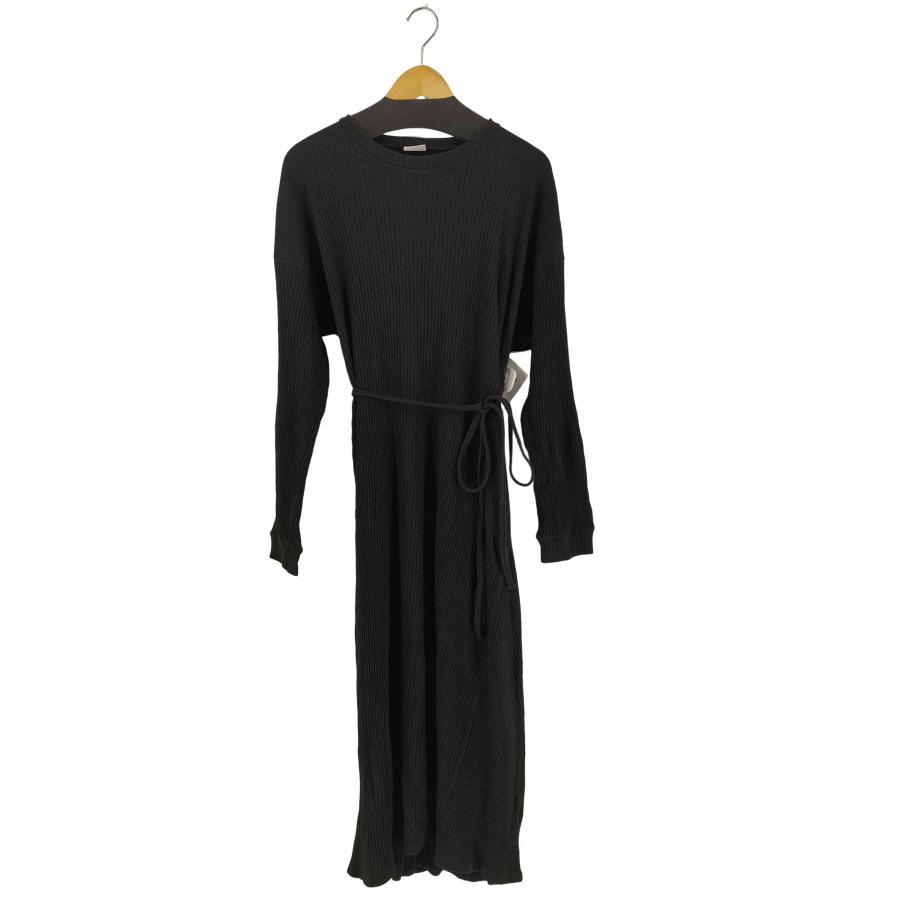 BASERANGE（ベースレンジ） リブ ロングスリーブワンピース レディース