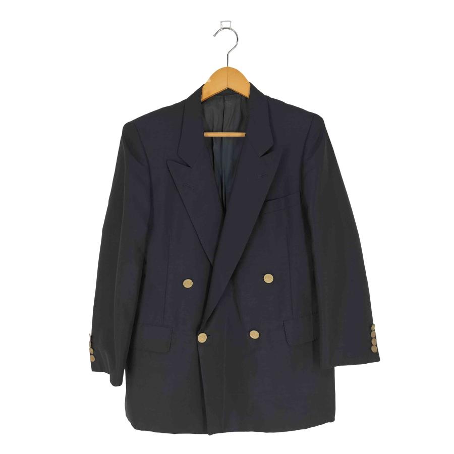 BURBERRYS(バーバリーズ) WOOL MOHAIR ロゴボタン ダブル 紺ブレザー 