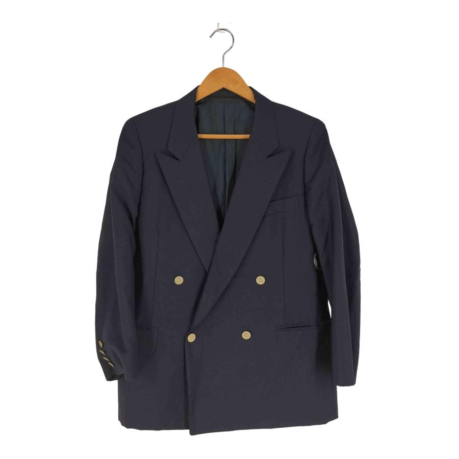 バーバリーズ　ノーカラージャケット　紺ブレ金ボタン　7号 バーバリー ブレザー 紺 金ボタン 15号