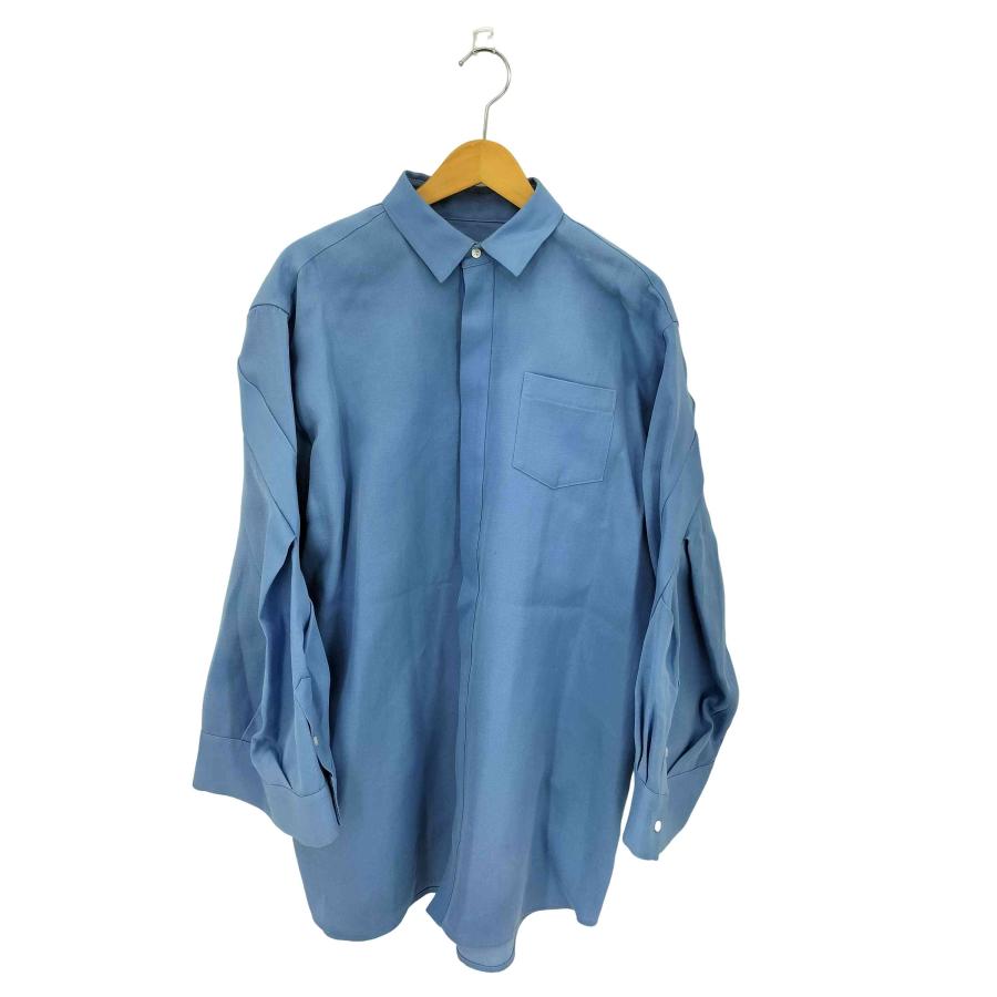 sacai サカイ カジュアルシャツ S 青 【古着】【中古】【送料無料】 sacai（サカイ） Double-Faced Silk Cotton Dress シルクコットン