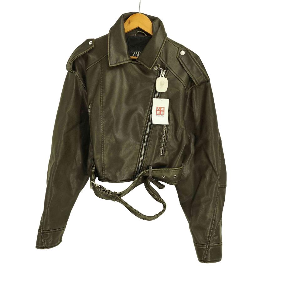 完売品　ZARA ザラ シングルライダースジャケット Lサイズ 42 極美品 ZARA（ザラ） レザー シングルライダースジャケット レディース JPN：L