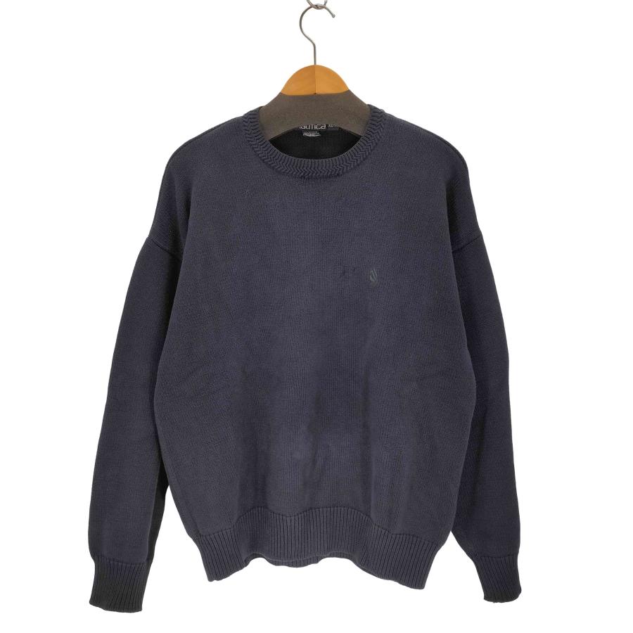 NAUTICA（ノーティカ） 90S ロゴ刺繍クルーネックコットンニット