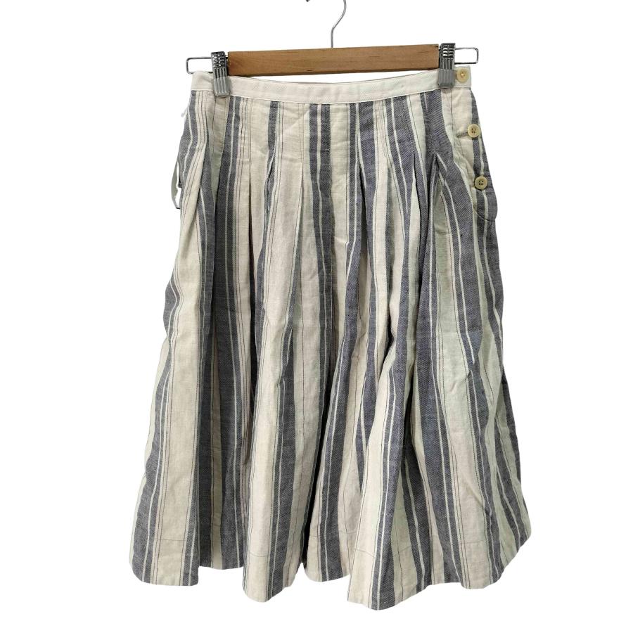 24AW MHL. プリーツスカート MHL.（エムエイチエル） MHL コットンリネンプリーツスカート