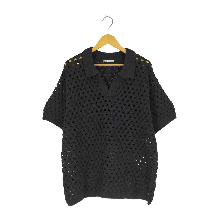 新品未使用品！ 完売品！ 網目模様テクスチャー入りセーター ZARA ザラ XL ZARA（ザラ） テクスチャー オープンニットセーター メンズ import：XL