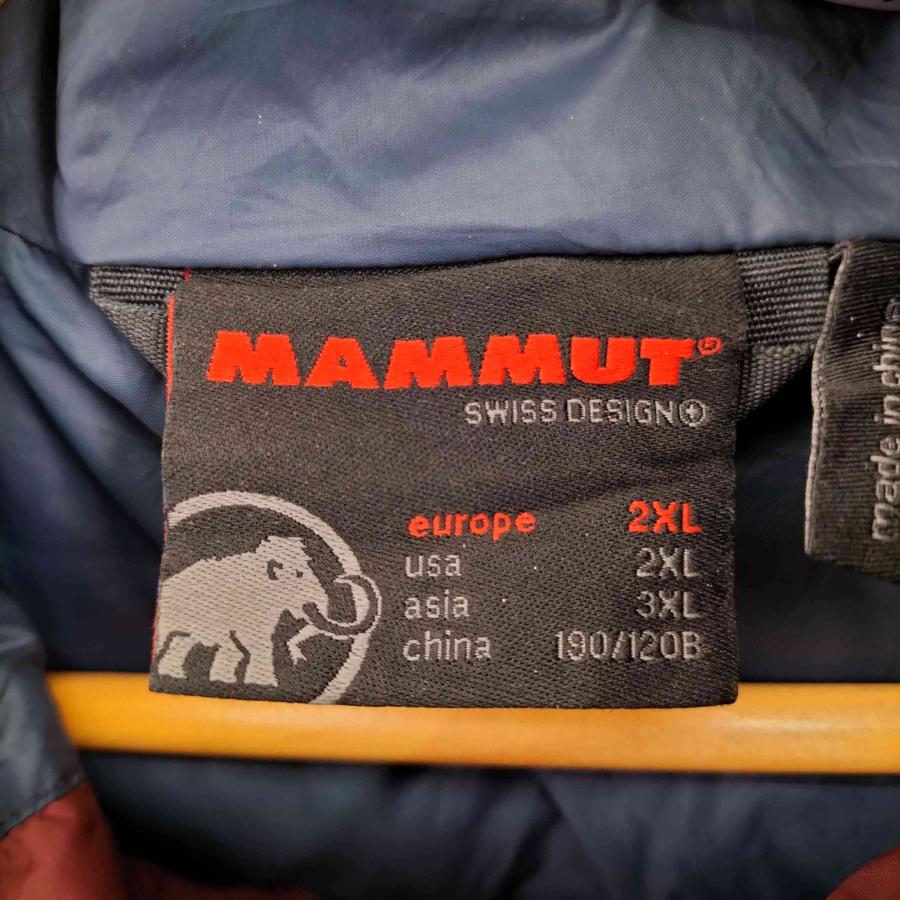 MAMMUT（マムート） ロゴ刺繍 フーデッドダウンジャケット メンズ