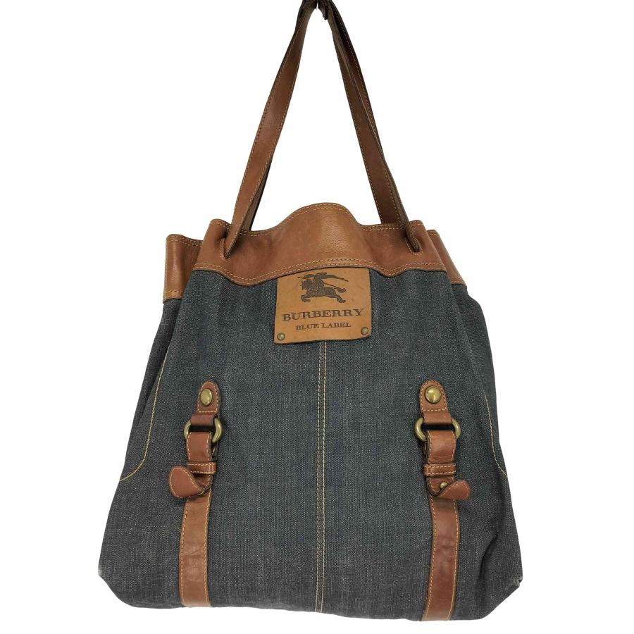 Burberry blue labelデニム ミニトートバッグ BURBERRY BLUE LABEL（バーバリーブルーレーベル） デニム レザー
