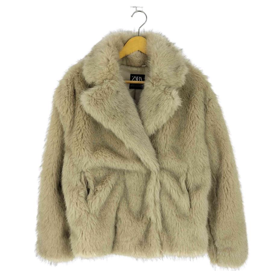 ZARA ショート丈　フェイクファーコート【美品】 ZARA（ザラ） フェイクファー ショート コート レディース import：M