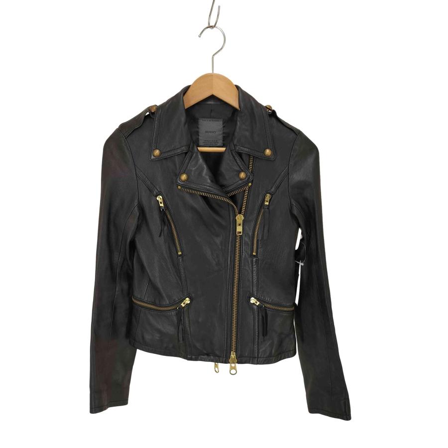 MOUSSY マウジー　ダブル　レザー　ライダース MOUSSY（マウジー） ラムレザーダブルライダースジャケット レディース