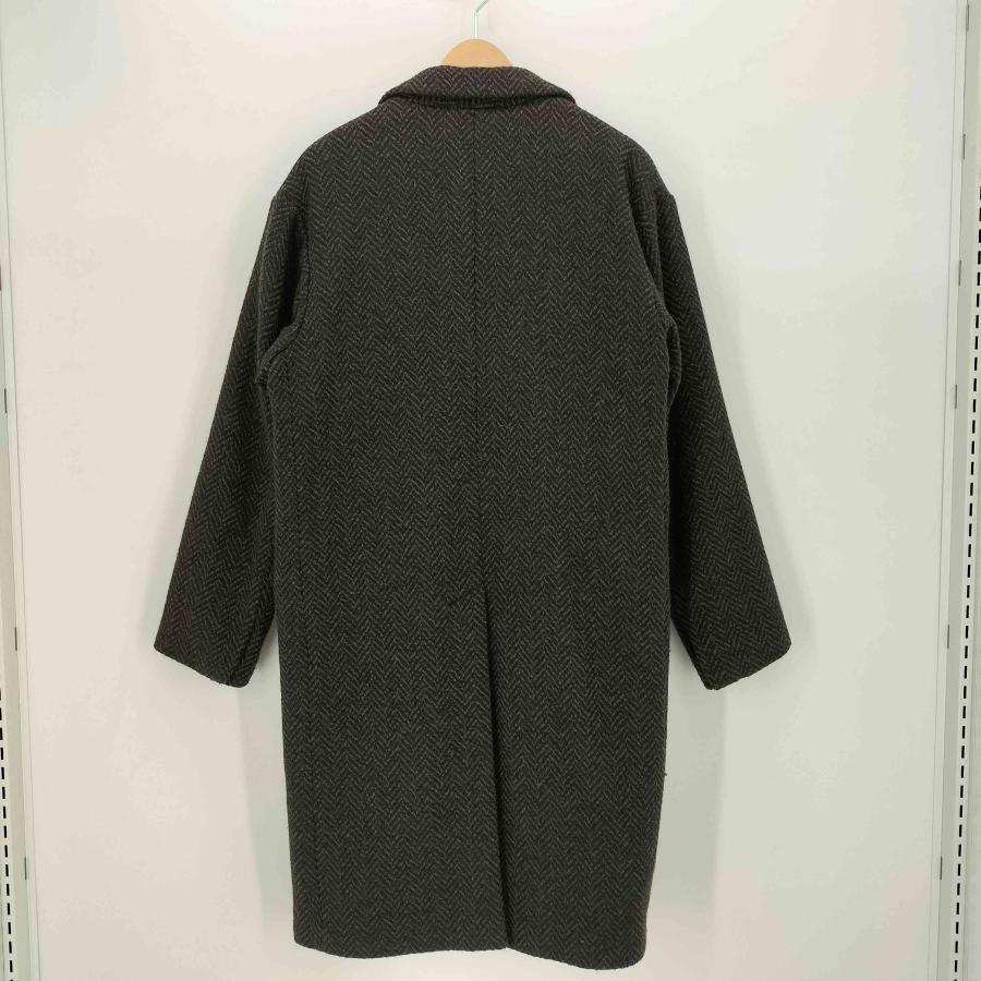 HARE（ハレ） 尾州 ウール ヘリンボーン ツイード チェスター コート 