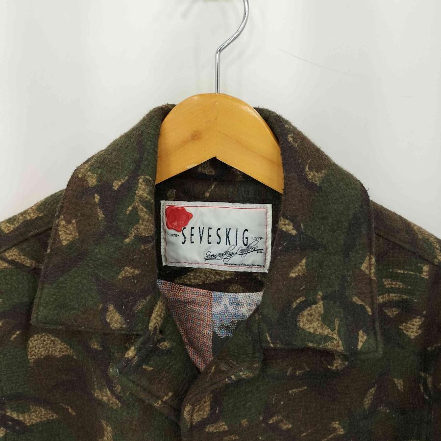 SEVESKIG（セヴシグ） カモフラ ナイロンコート メンズ M 中古 古着 