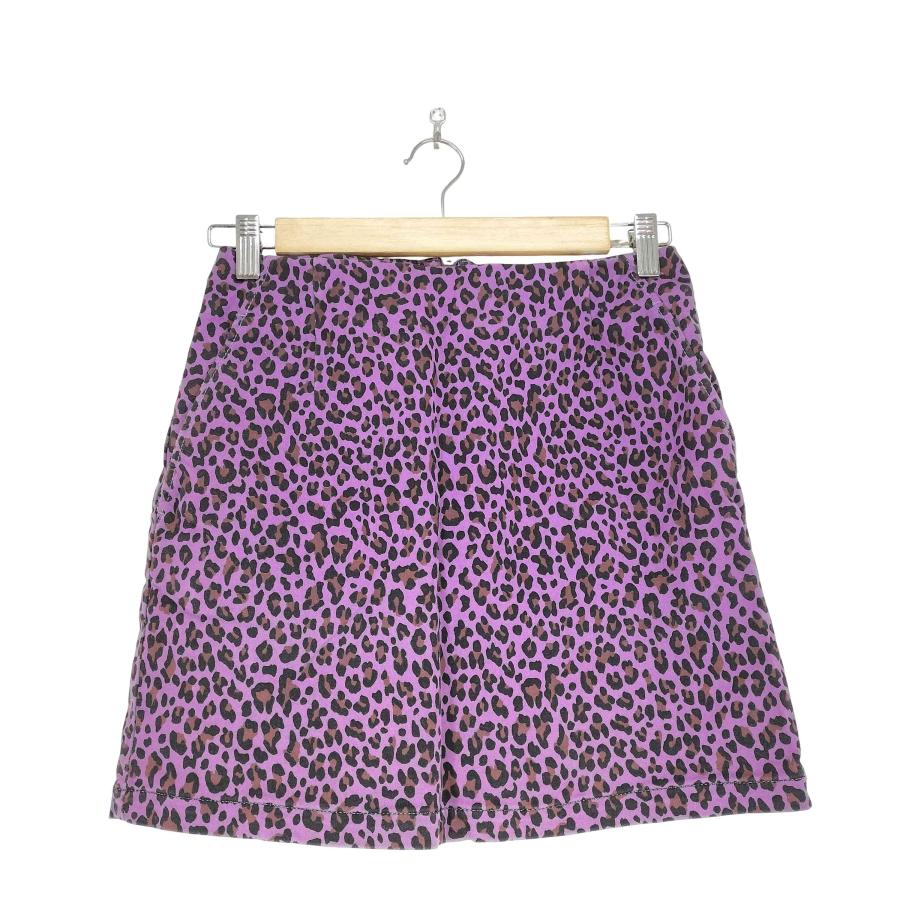 X-girl（エックスガール） Y2K レオパード柄 ミニ スカート レディース