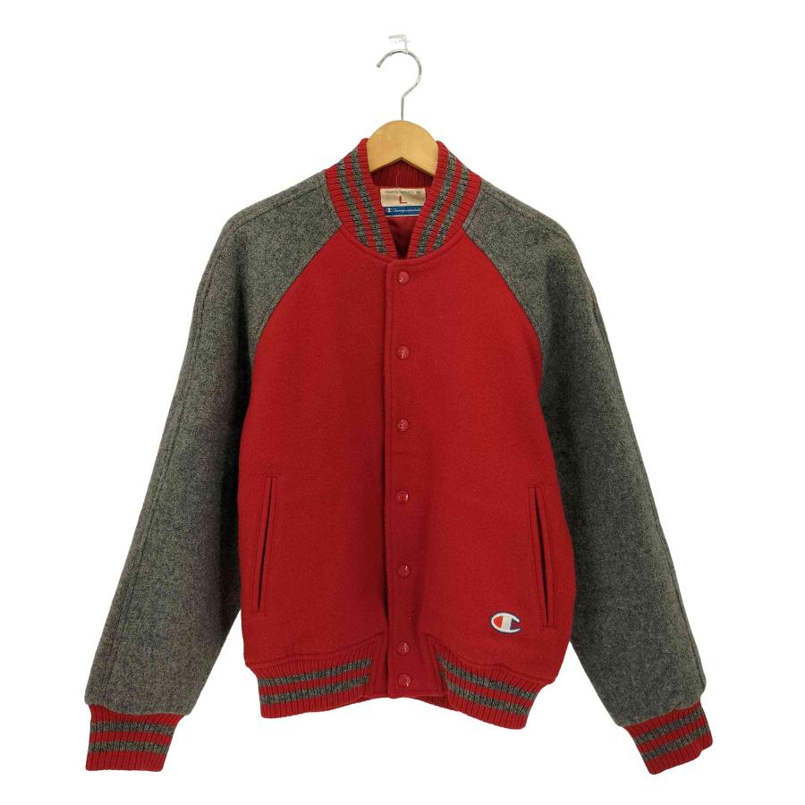 90s 短丈Champion チャンピオン　スタジャン Champion（チャンピオン） 90s ウール混 スタジャン メンズ L 中古