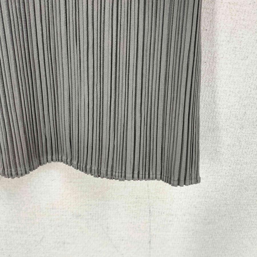 PLEATS PLEASE カットソー イッセイミヤケ プリーツ加工 幾何学模様 サイドスリット ノースリーブ サイズ3 PP91FK342 ポリエステル プリーツプリーズ イッセイミヤケ PLEATS PLEASE ノースリーブ 3