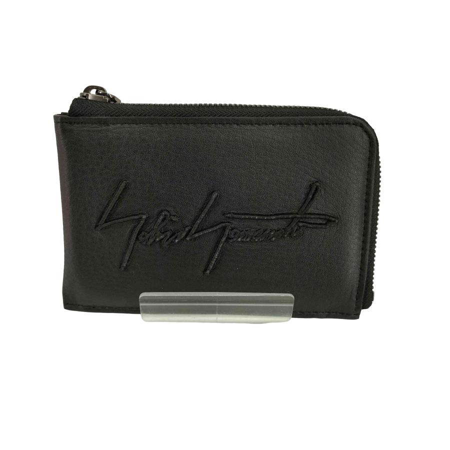 3047【未使用】youjiyamamotoディスコード　レザー　黒 discord Yohji Yamamoto(ディスコードヨウジヤマモト) YY Short WALLET