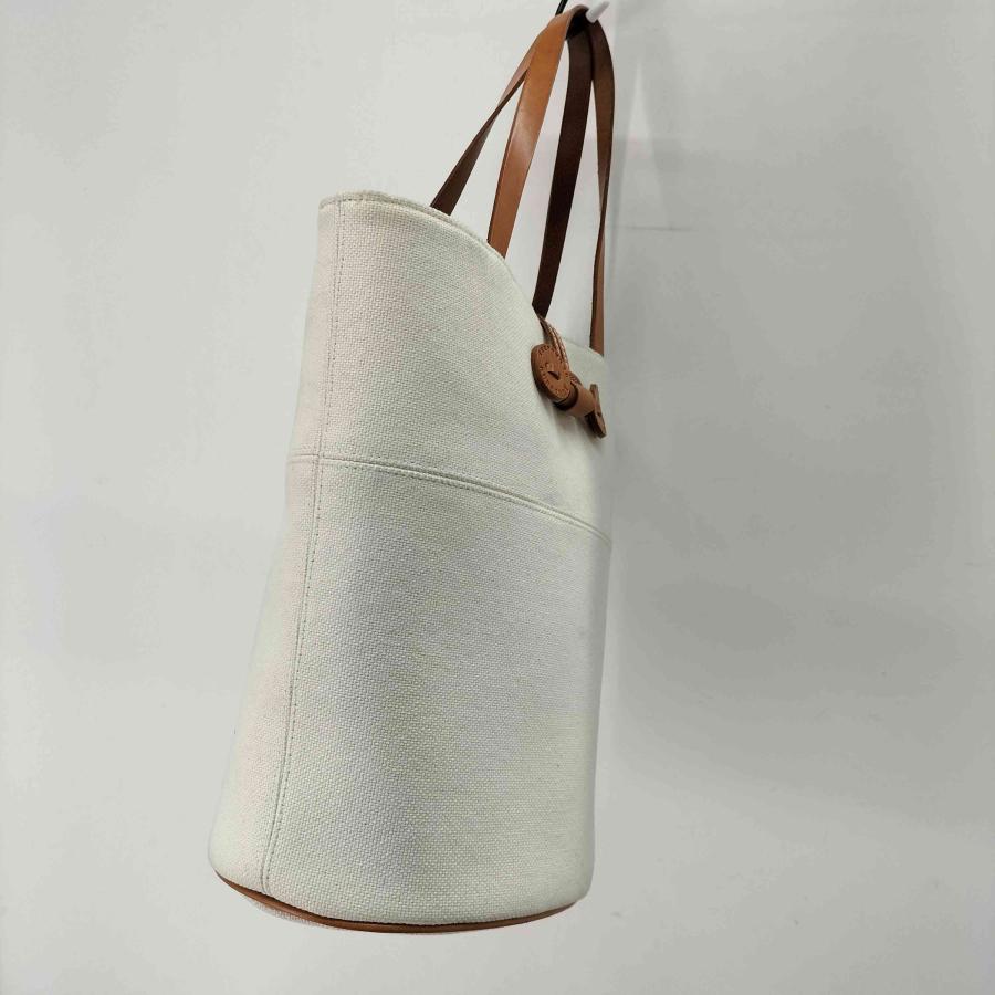 バーバリブルーレーベル　ベージュ キャンバス トートバッグ BURBERRY BLUE LABEL（バーバリーブルーレーベル） レザー×キャンバス