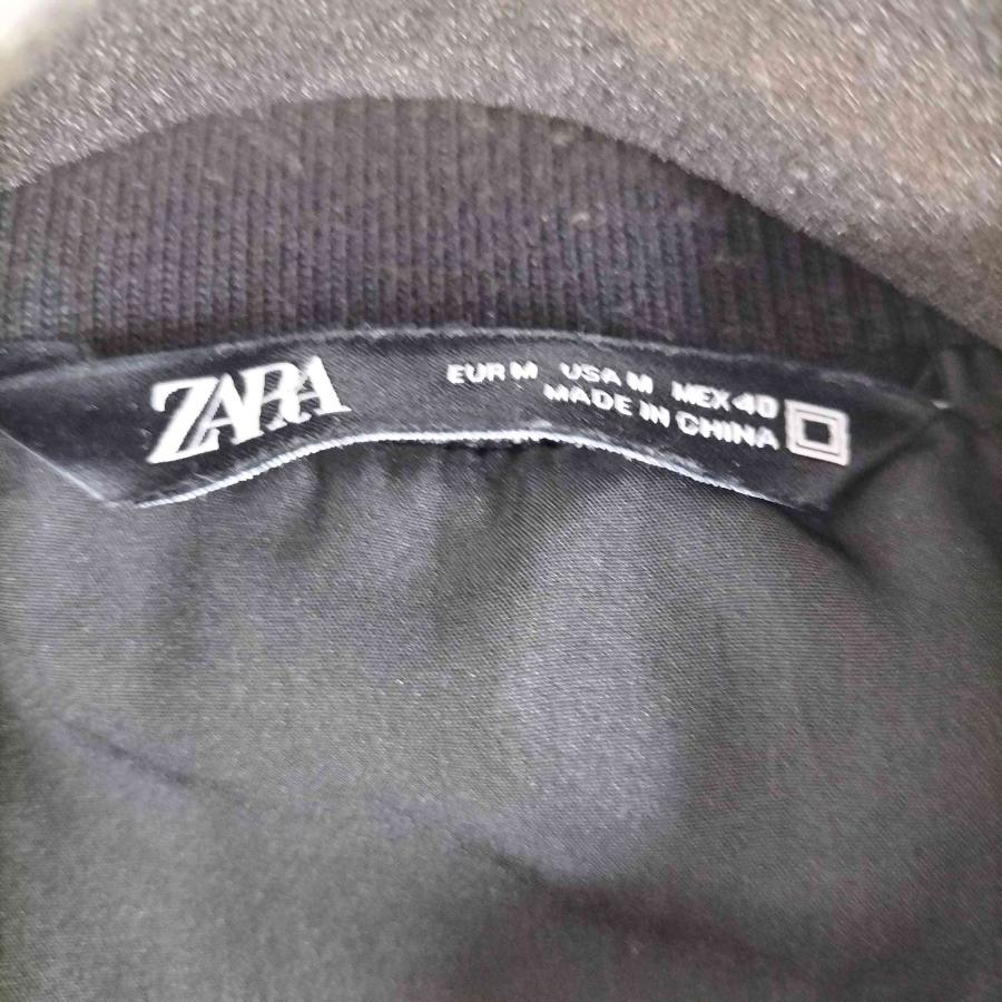 ZARA（ザラ） フェイクレザーボンバージャケット メンズ import：M