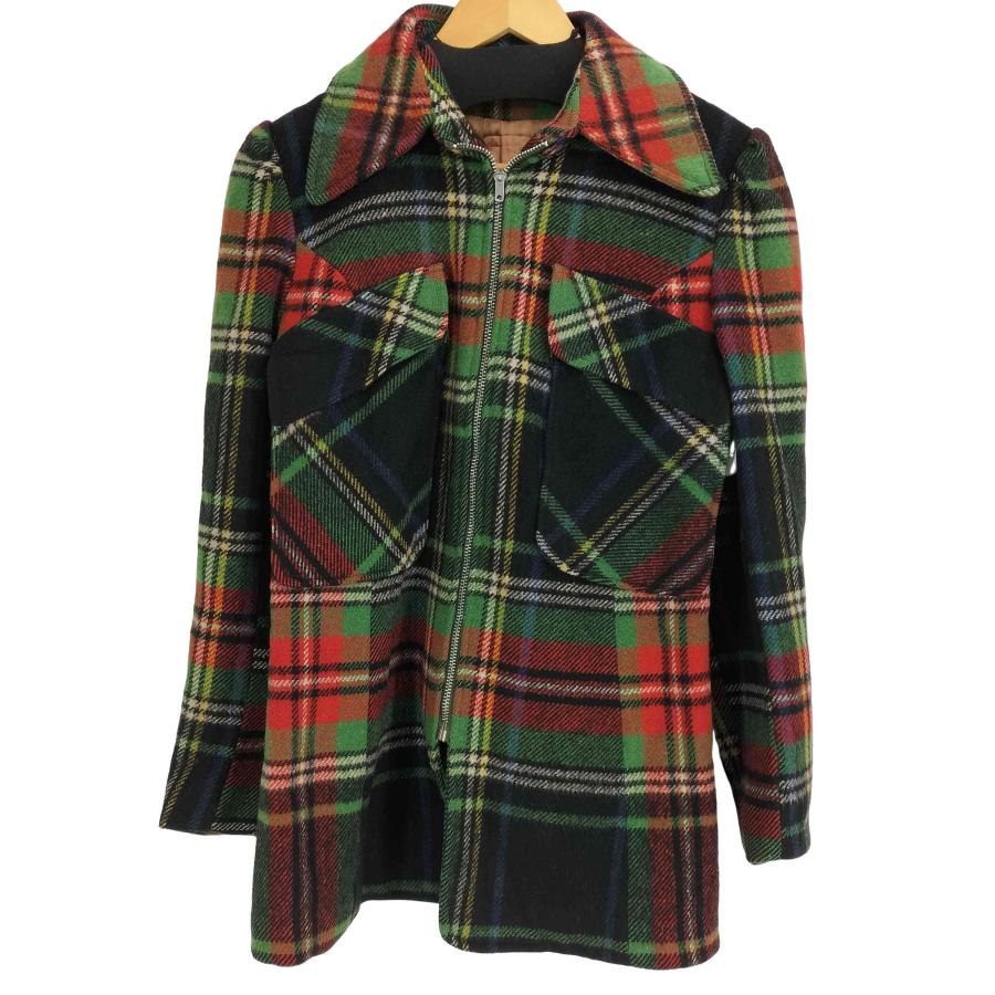 USED古着(ユーズドフルギ) 60-70S チェックウールCPOジャケット 片爪
