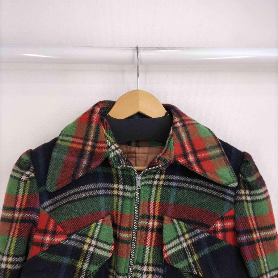 USED古着(ユーズドフルギ) 60-70S チェックウールCPOジャケット 片爪