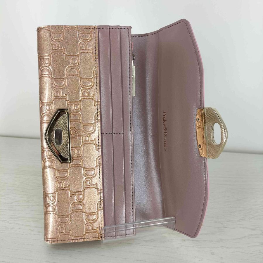 PINKY&DIANNE（ピンキー アンド ダイアン） ラメ ロゴ型押し 長財布