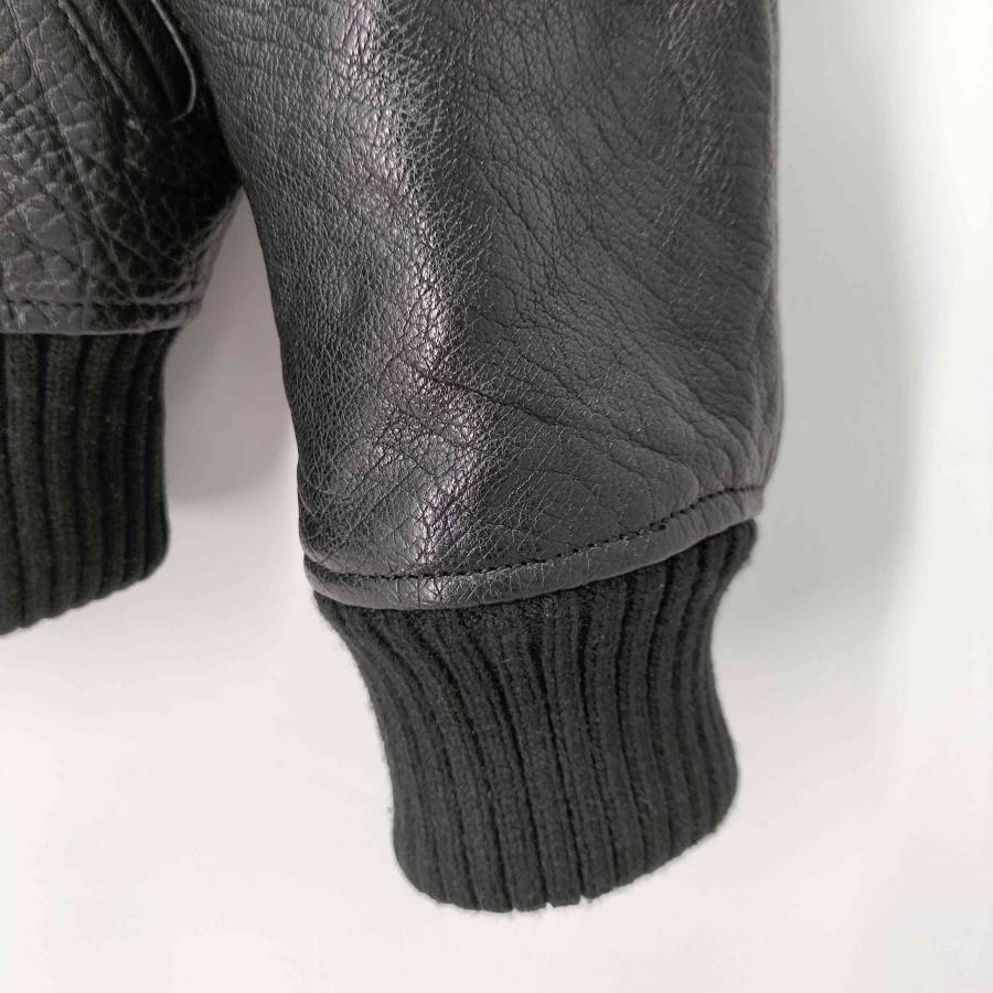 ZARA（ザラ） エンボス加工レザーバイカージャケット / バッファロー