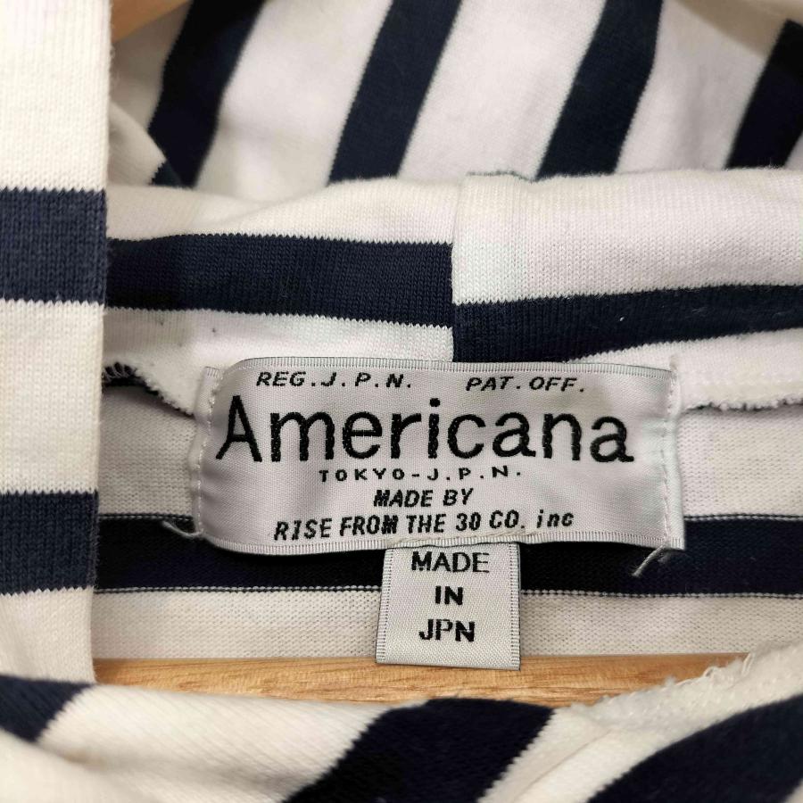 AMERICANA（アメリカーナ） ボーダーショートパーカー レディース 表記 