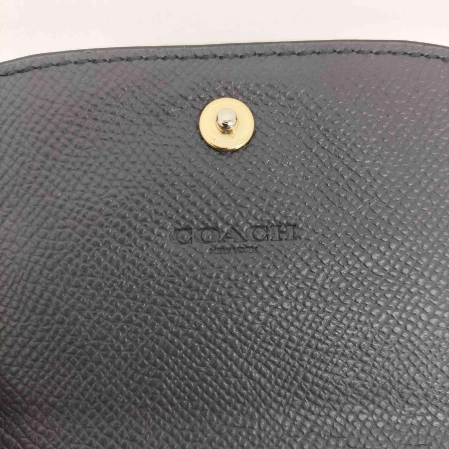 COACH（コーチ） ロゴプレート 三つ折りレザー財布 レディース 表記無