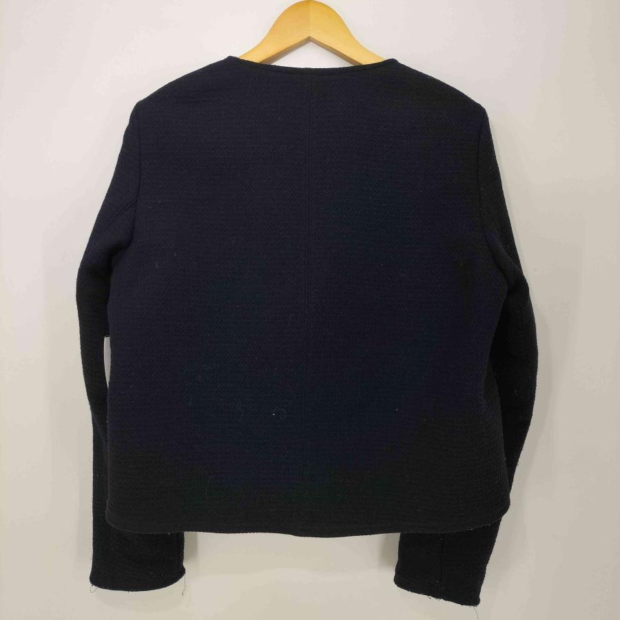 ZARA（ザラ） メタルボタン ノーカラー ツイードジャケット レディース