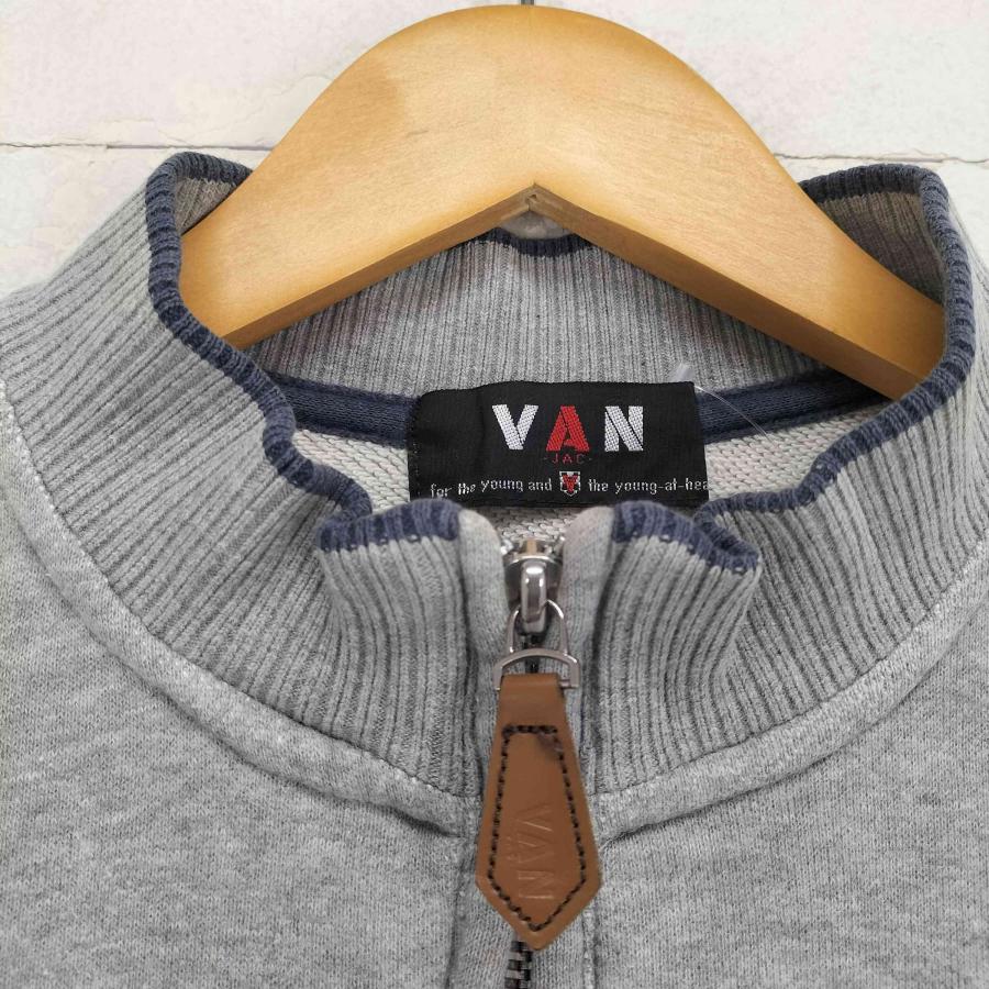 VAN JAC(ヴァンヂャケット) ワッペン刺繍 ハーフジップ スウェット