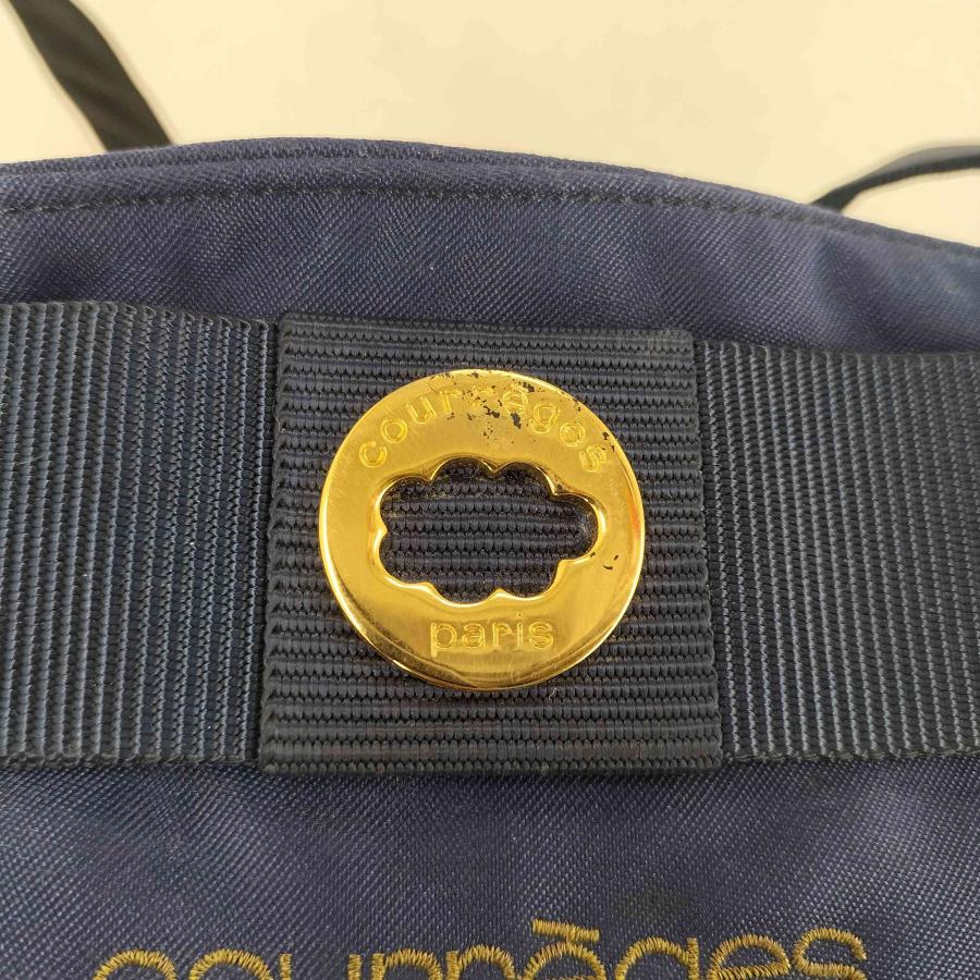 courreges（クレージュ） 刺繍ロゴ ナイロンショルダーバッグ 