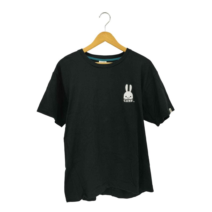 CUNE うさぎ　Tシャツ　黒 S/S Tee CUNEウサギ