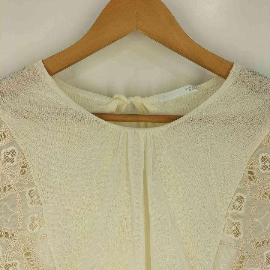 ZARA（ザラ） 刺繍入りトップス レディース import：M 中古 古着 0444
