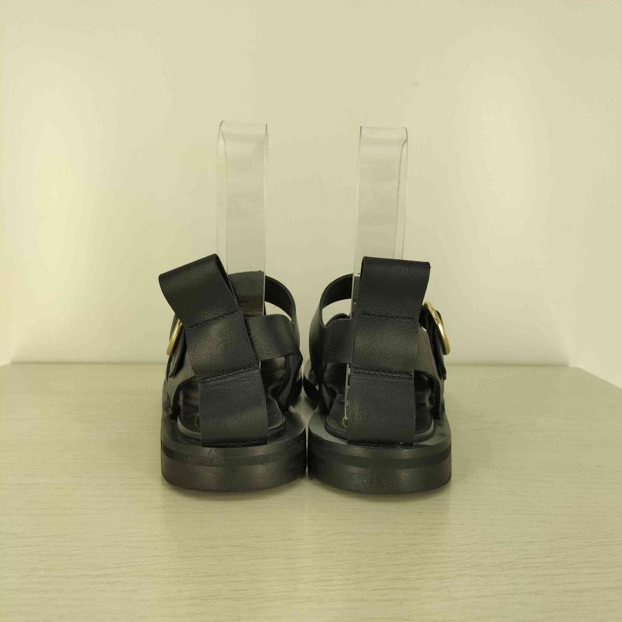 【新品未使用タグ付】 ZARA (ザラ) グルカサンダル フラット ブラック ZARA（ザラ） FLAT LEATHER CAGE SANDALS グルカ サンダル レディース