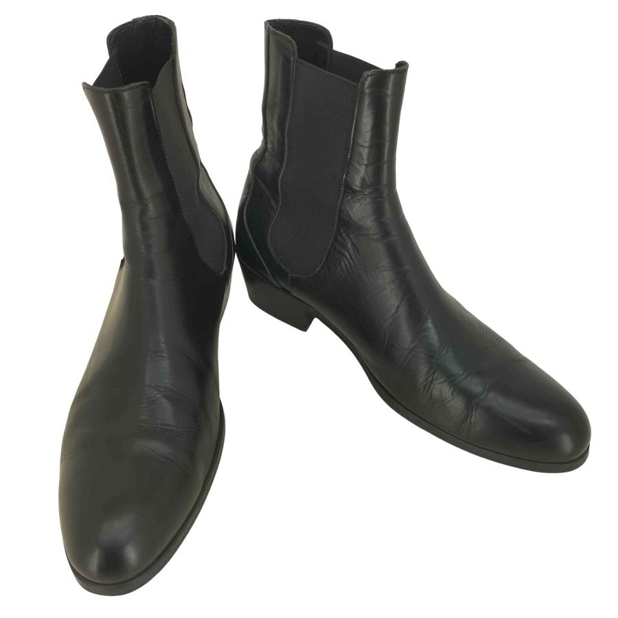 ブラックブーツ中古 1995 vibram に*し様 USED古着(ユーズドフルギ) サイドゴア vibramソール {{SONSHINBAL}} 靴