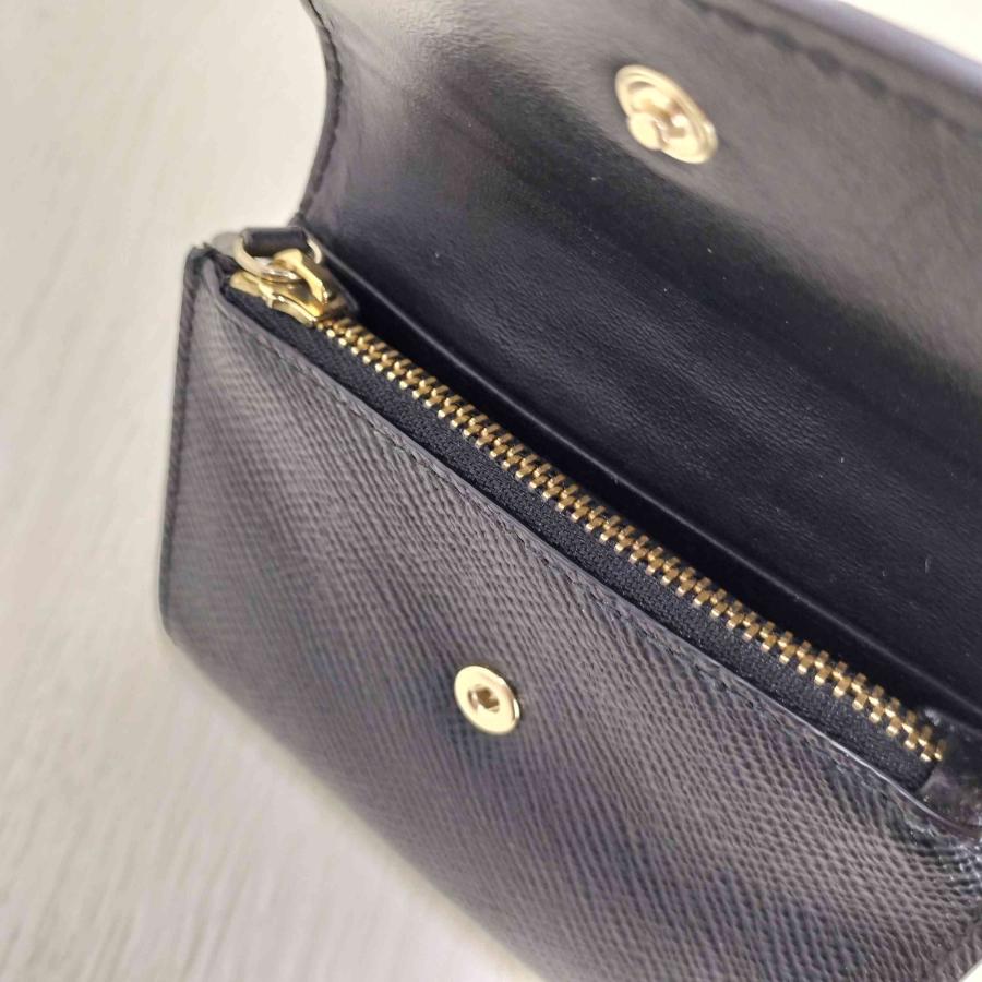 【中古美品】スマイソン　ミニウォレット Smythson（スマイソン） フレンチウォレット レザー ミニウォレット