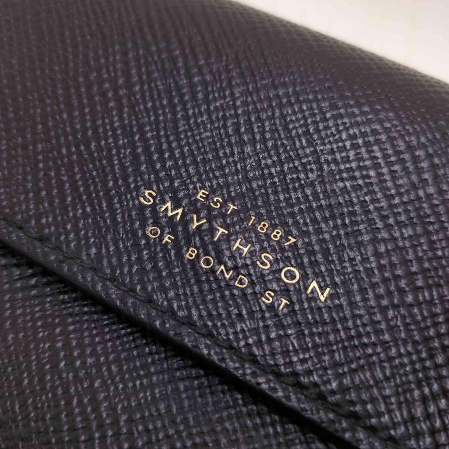【中古美品】スマイソン　ミニウォレット Smythson（スマイソン） フレンチウォレット レザー ミニウォレット