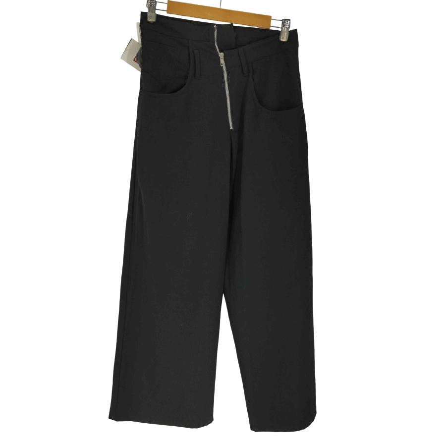LIMI feu リミ フゥ ウールパンツ LIMI feu（リミフゥ） 23SS ウールギャバ 織り 変形 アシメジップ
