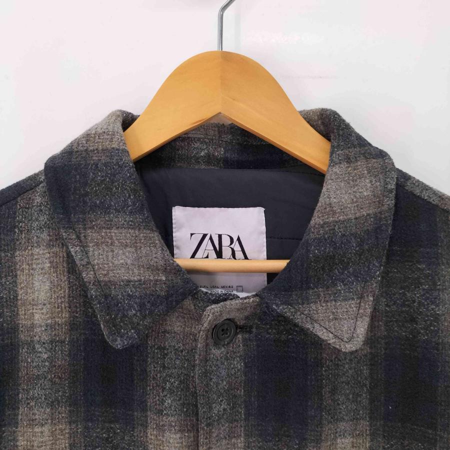 men's toma 90s 00s オンブレ ウールジャケット Lサイズ ZARA（ザラ） オンブレチェック フランネル CPO ジャケット メンズ