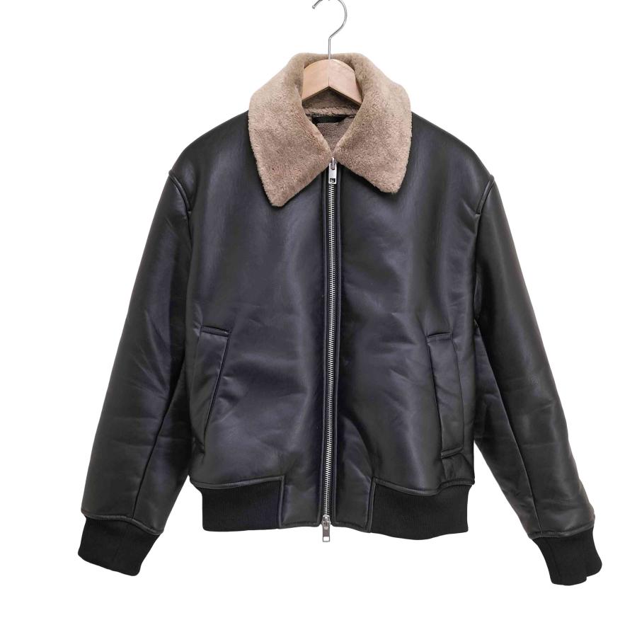 H&M H＆M(エイチアンドエム) フェイクレザー ムートン ジャケット 