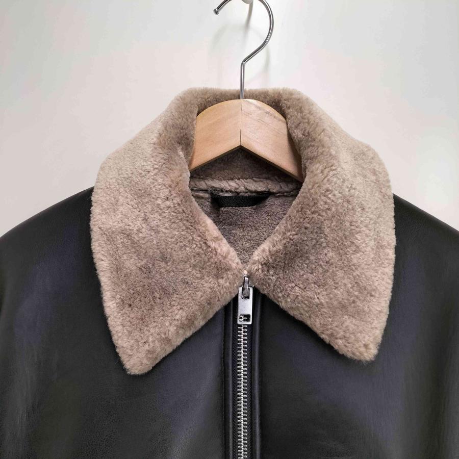 H&M H＆M(エイチアンドエム) フェイクレザー ムートン ジャケット 