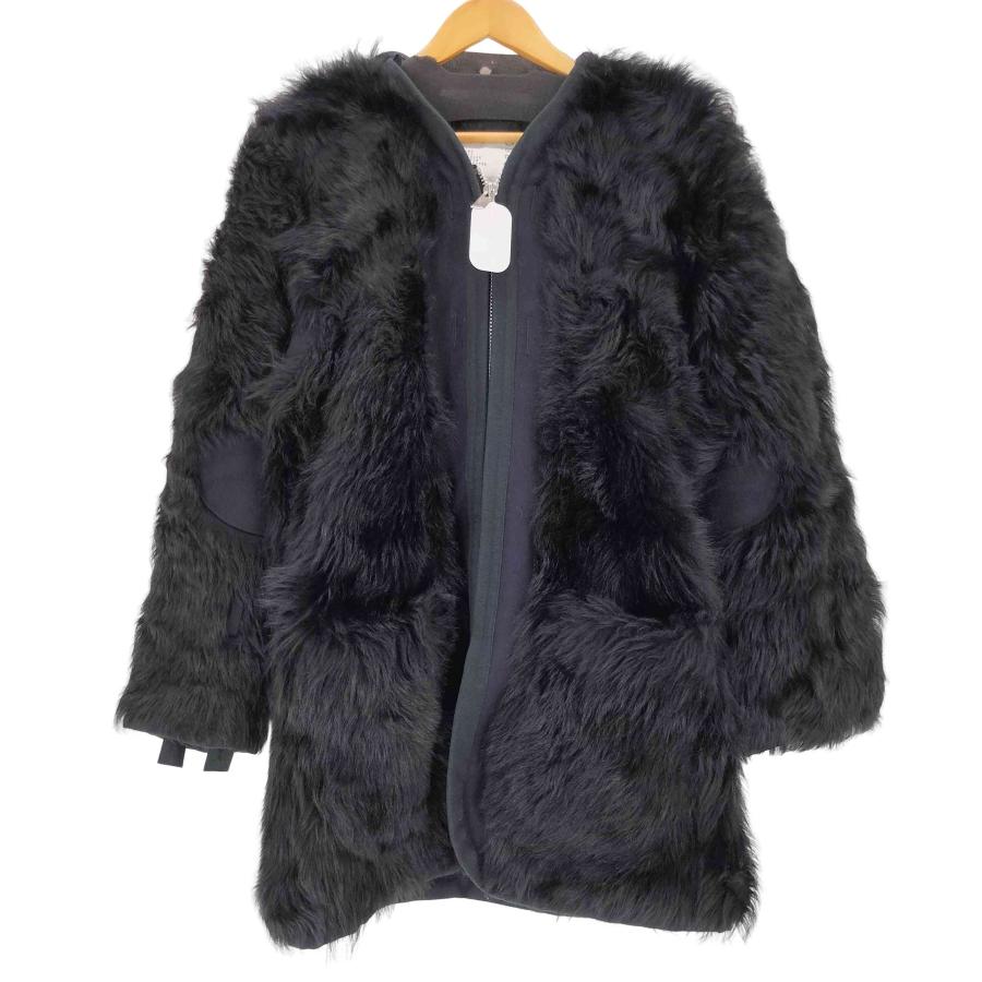 sacai（サカイ） フロントジップ リアル ファー コート レディース 2 