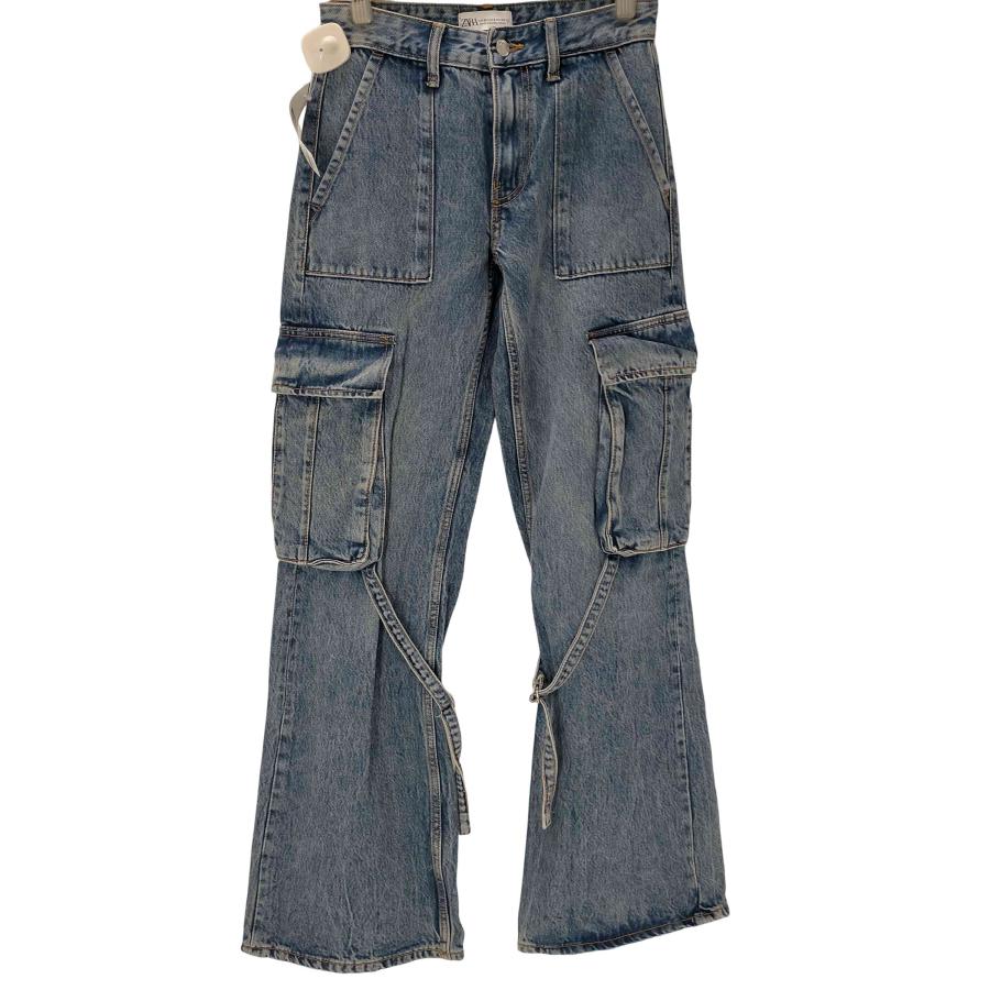 ZARA（ザラ） ブーツカット フレア ワイド カーゴ デニム パンツ