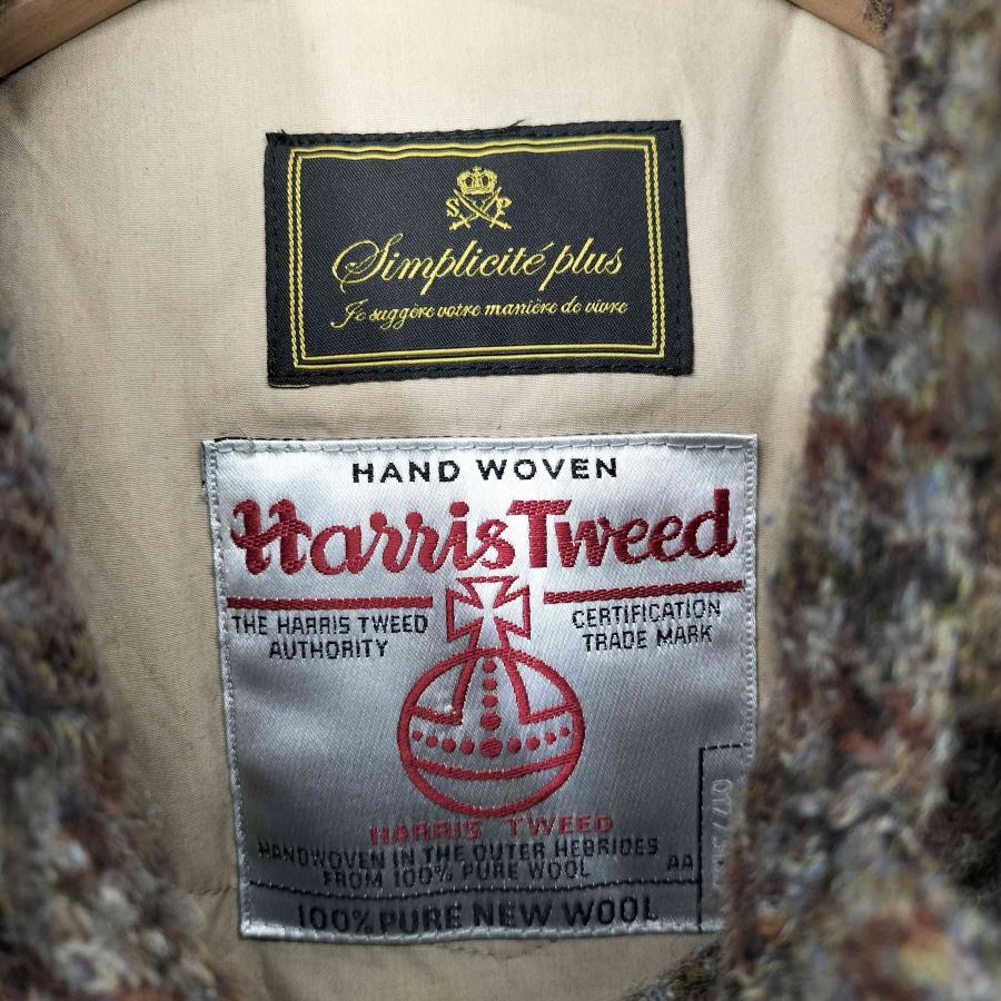 HARRIS TWEED（ハリスツイード） 千鳥格子 ツイード フーデッド ダウン